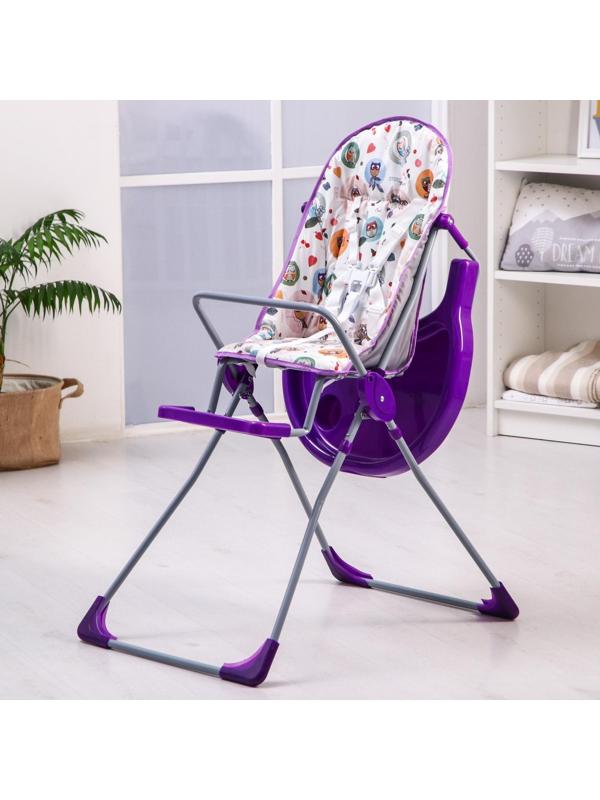 Стульчик для кормления Selby 152 «Совы», цвет фиолетовый
