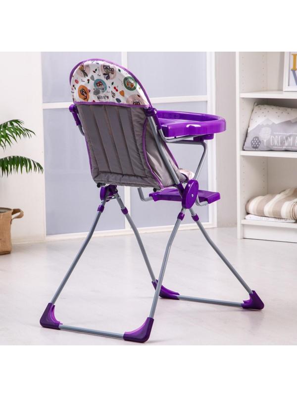 Стульчик для кормления Selby 152 «Совы», цвет фиолетовый