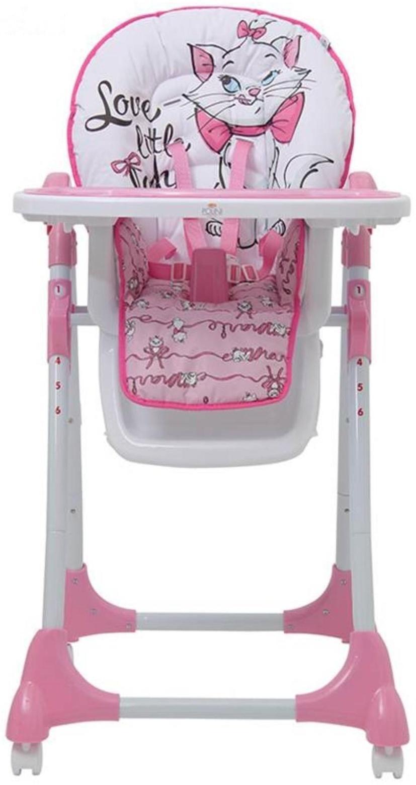 Стульчик для кормления Polini kids Disney baby 470  «Кошка Мари», цвет розовый