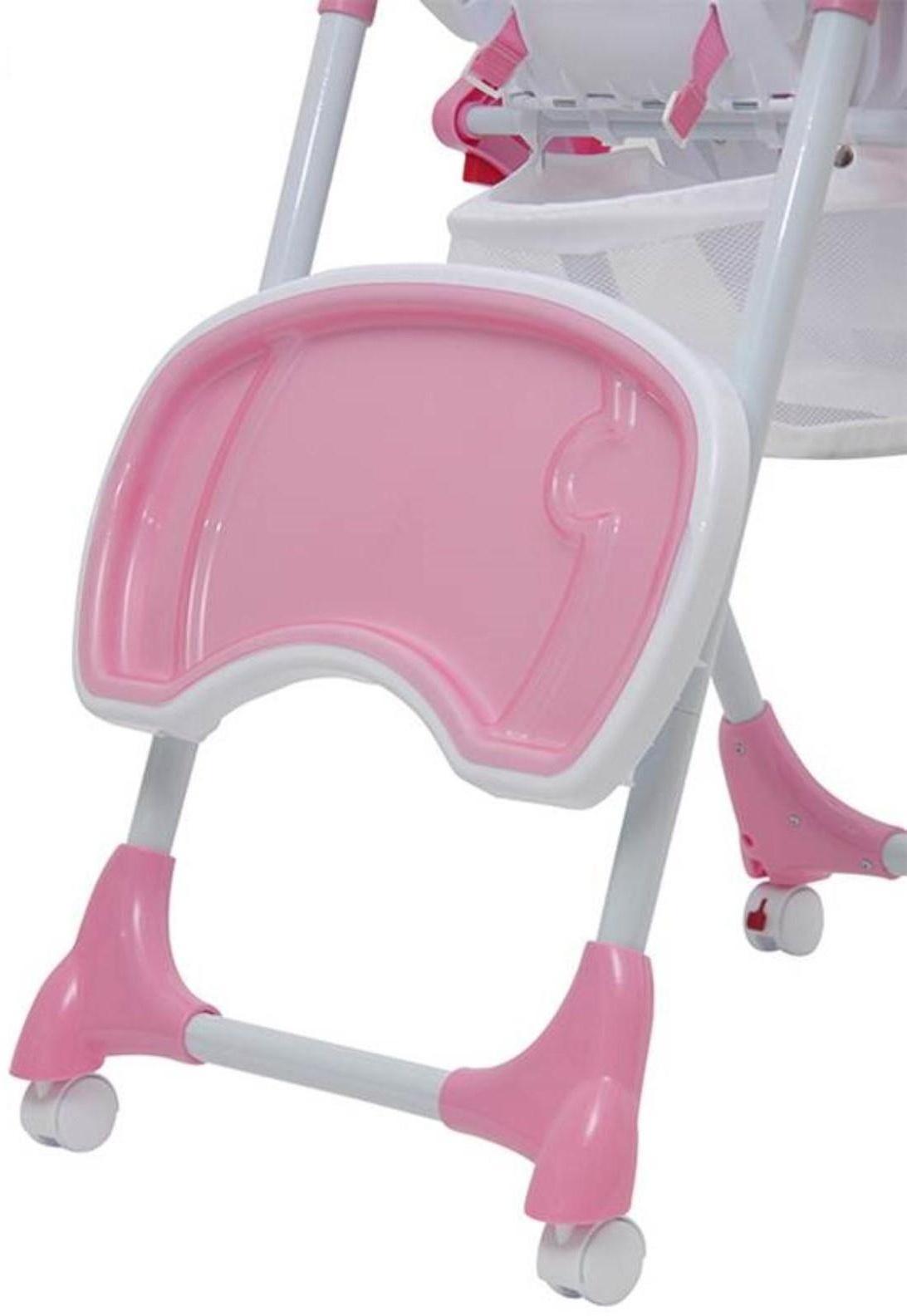 Стульчик для кормления Polini kids Disney baby 470  «Кошка Мари», цвет розовый