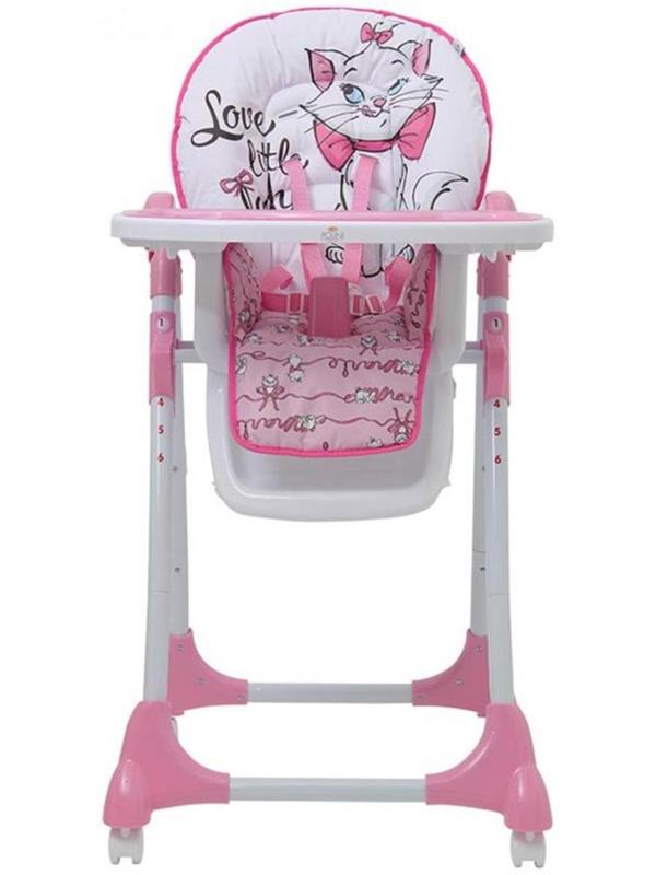 Стульчик для кормления Polini kids Disney baby 470  «Кошка Мари», цвет розовый