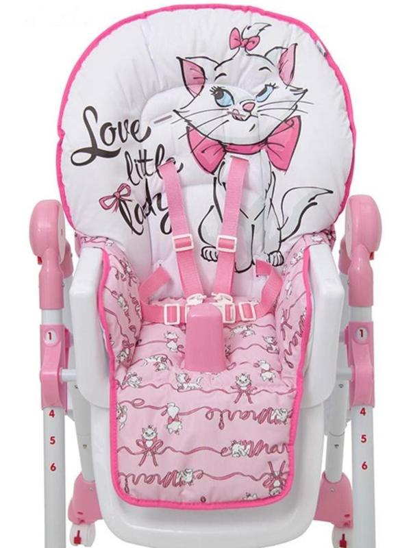 Стульчик для кормления Polini kids Disney baby 470  «Кошка Мари», цвет розовый