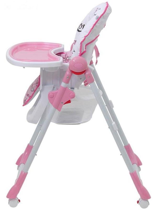 Стульчик для кормления Polini kids Disney baby 470  «Кошка Мари», цвет розовый