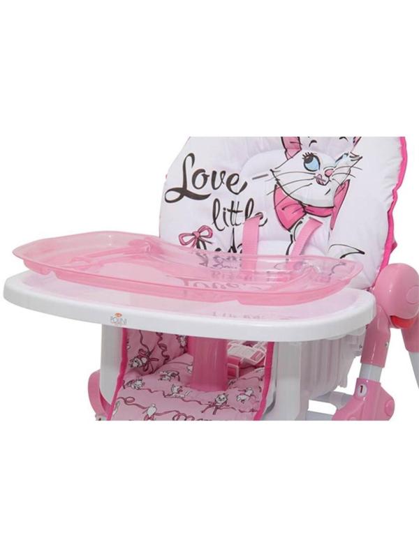 Стульчик для кормления Polini kids Disney baby 470  «Кошка Мари», цвет розовый