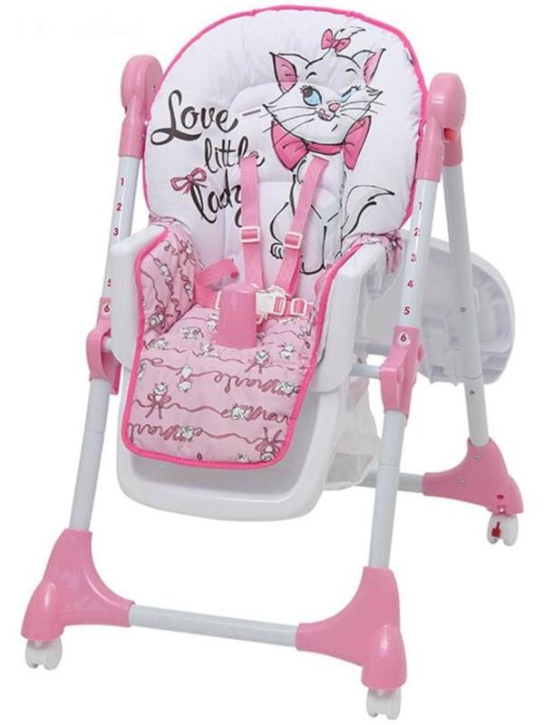 Стульчик для кормления Polini kids Disney baby 470  «Кошка Мари», цвет розовый