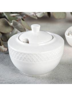 Сахарница фарфоровая «Юлия Высоцкая», 340 мл, с крышкой