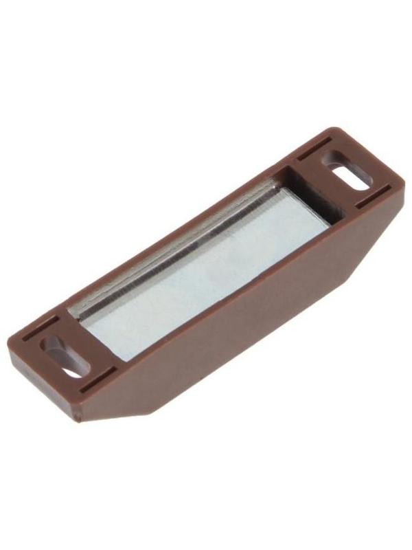 Магнит мебельный ТУНДРА M002BR, 60х13 мм, средний, коричневый, 2 шт.