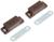 Магнит мебельный ТУНДРА M001BR, 41х13 мм, маленький, коричневый, 2 шт.