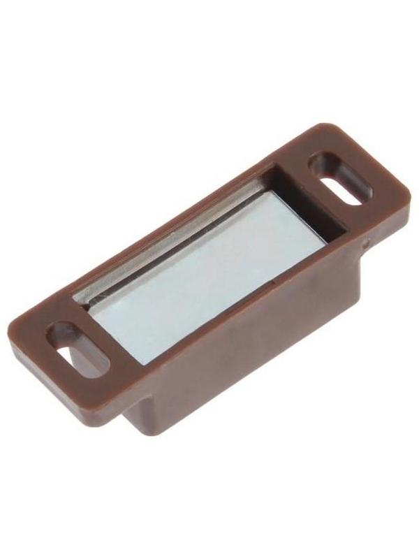 Магнит мебельный ТУНДРА M001BR, 41х13 мм, маленький, коричневый, 2 шт.