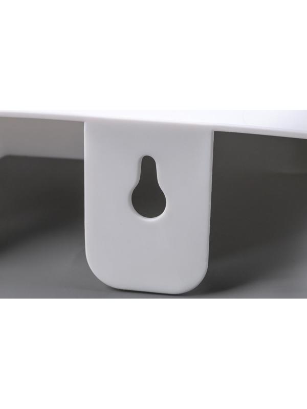 Держатель для туалетной бумаги с полочкой, цвет белый