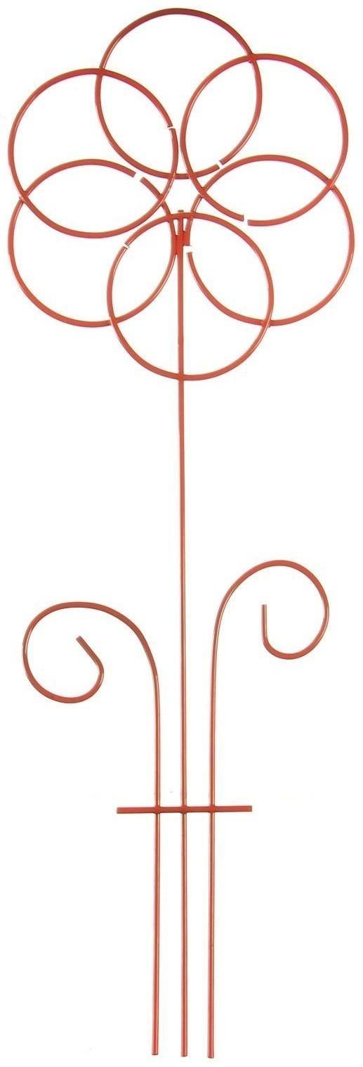 Шпалера, 45 × 16 × 0.3 см, металл, зелёная, «Ромашка»