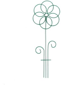 Шпалера, 45 × 16 × 0.3 см, металл, зелёная, «Ромашка»