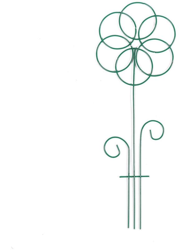 Шпалера, 45 × 16 × 0.3 см, металл, зелёная, «Ромашка»