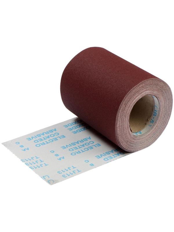 Шкурка шлифовальная в минирулонах ТУНДРА, на тканевой основе водостойкая, 200мм х 20м, Р120