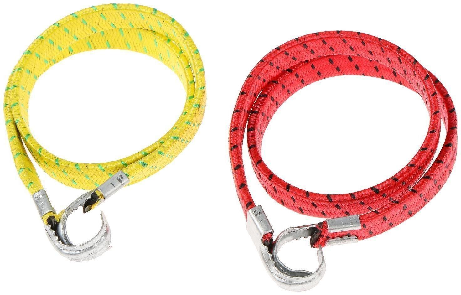 Резинка крепления TORSO 60 см, d 1.75 см, металлические крючки, микс, набор 2 шт