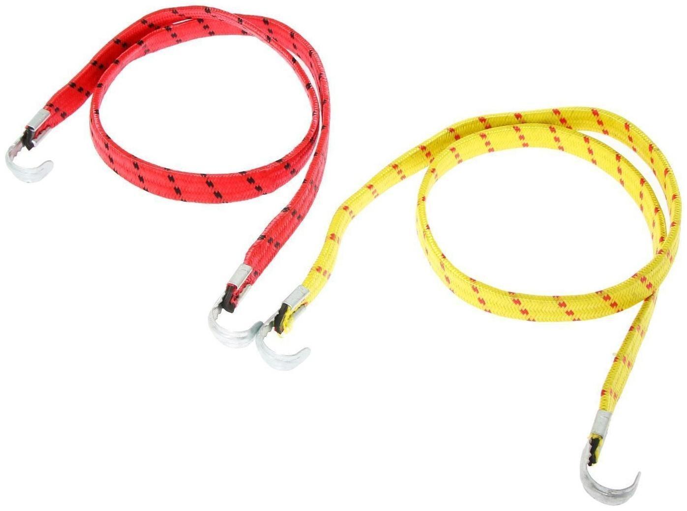 Резинка крепления TORSO 1.75х80 см, металлические крючки, микс, набор 2 шт