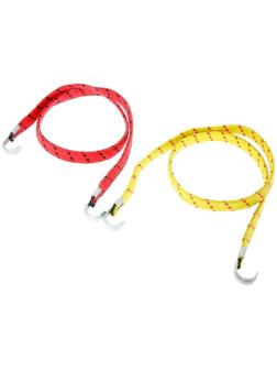 Резинка крепления TORSO 1.75х80 см, металлические крючки, микс, набор 2 шт