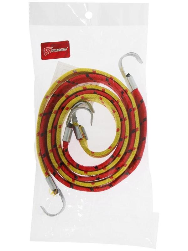 Резинка крепления TORSO 1.75х80 см, металлические крючки, микс, набор 2 шт