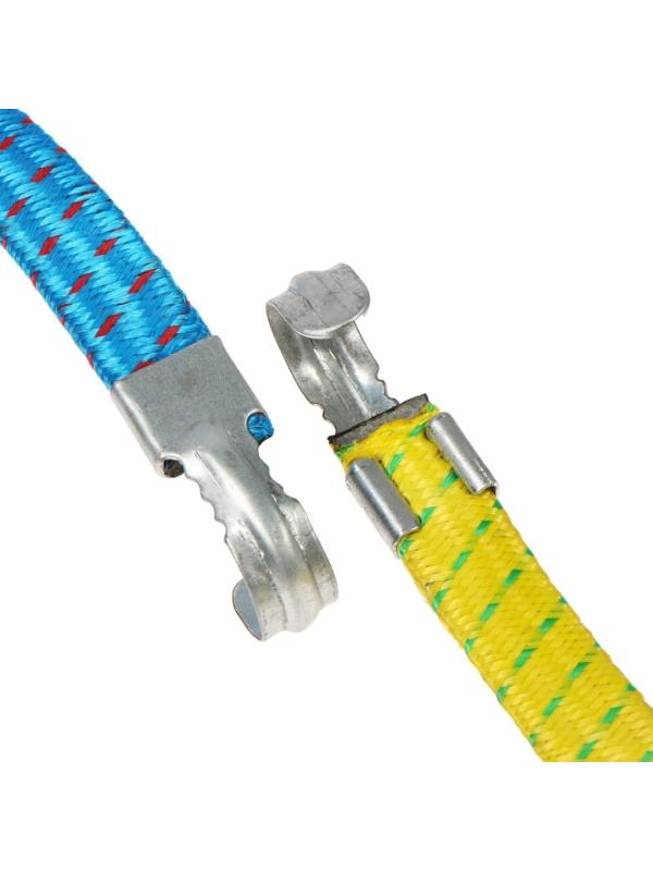 Резинка крепления TORSO 1.75х80 см, металлические крючки, микс, набор 2 шт