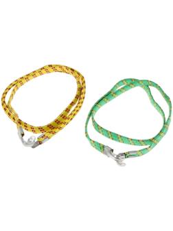 Резинка крепления TORSO 1.75х100 см, металлические крючки, микс, набор 2 шт