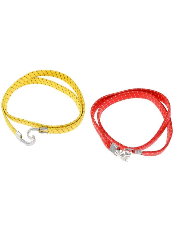 Резинка крепления TORSO 1.75х100 см, металлические крючки, микс, набор 2 шт