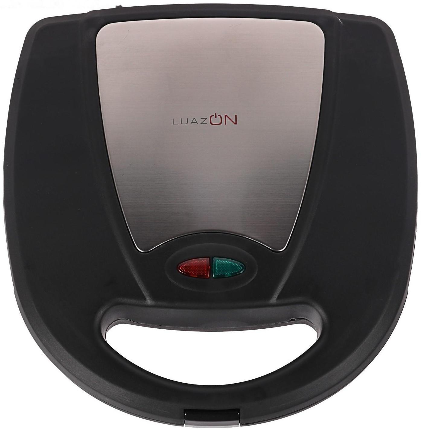 Мультипекарь LuazON LT-06, 750 Вт, венские вафли/гриль, антипригарное покрытие, чёрный