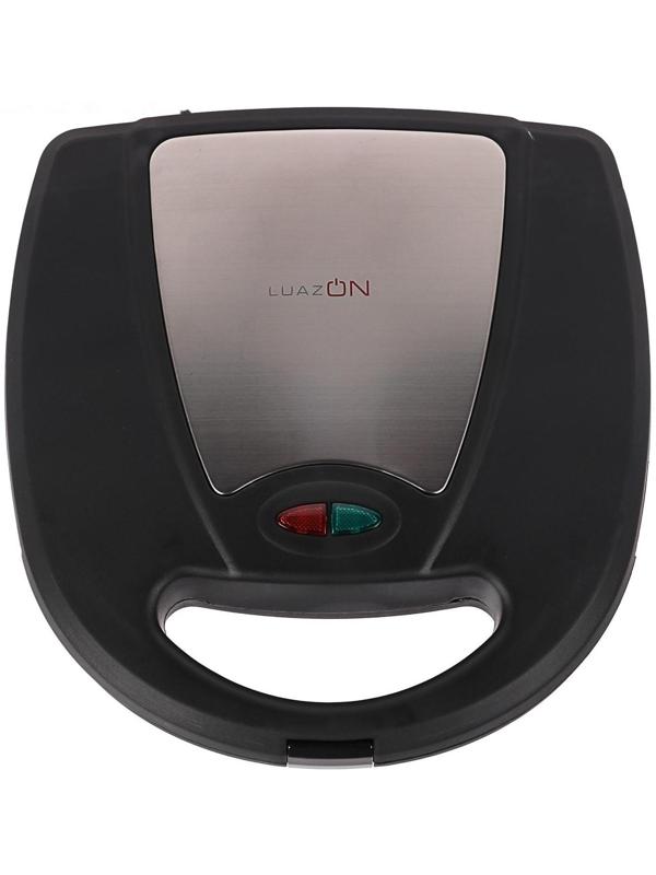 Мультипекарь LuazON LT-06, 750 Вт, венские вафли/гриль, антипригарное покрытие, чёрный