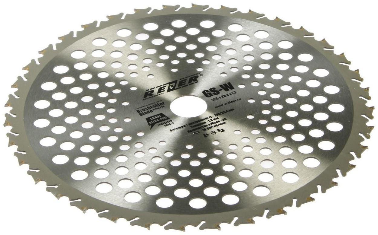 Нож для триммера Rezer GS-W Ultra-Pro, 36 зубьев, 255x25.4x1.3 мм, противоударная форма