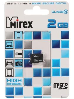 Карта памяти Mirex microSD, 2 Гб, класс 4