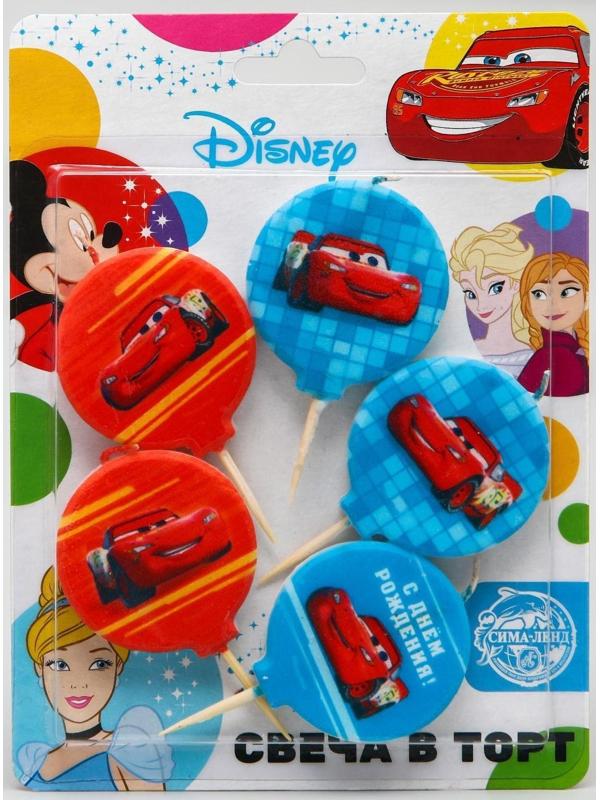 Свеча в торт набор, Тачки