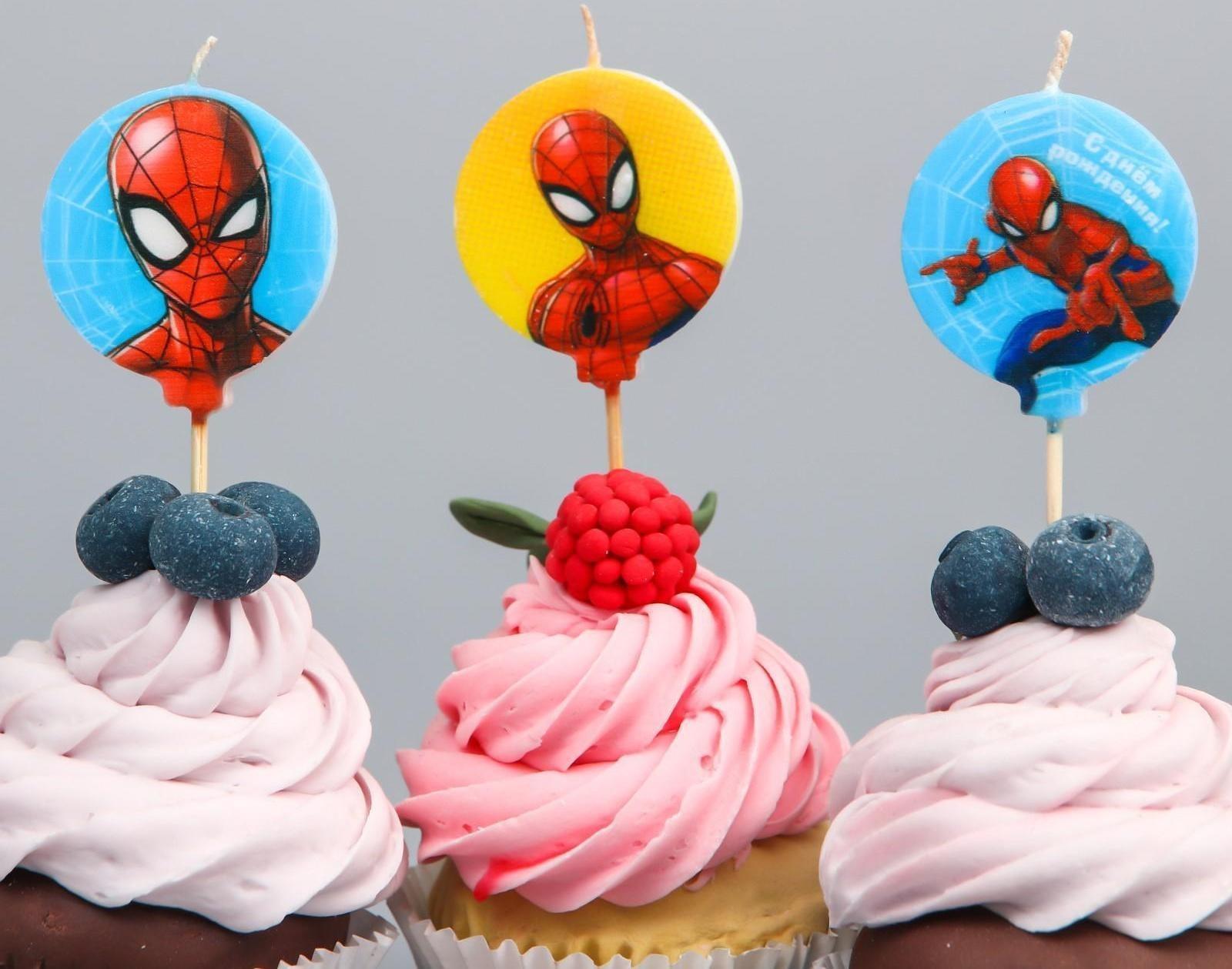 Свеча в торт набор, Человек-паук