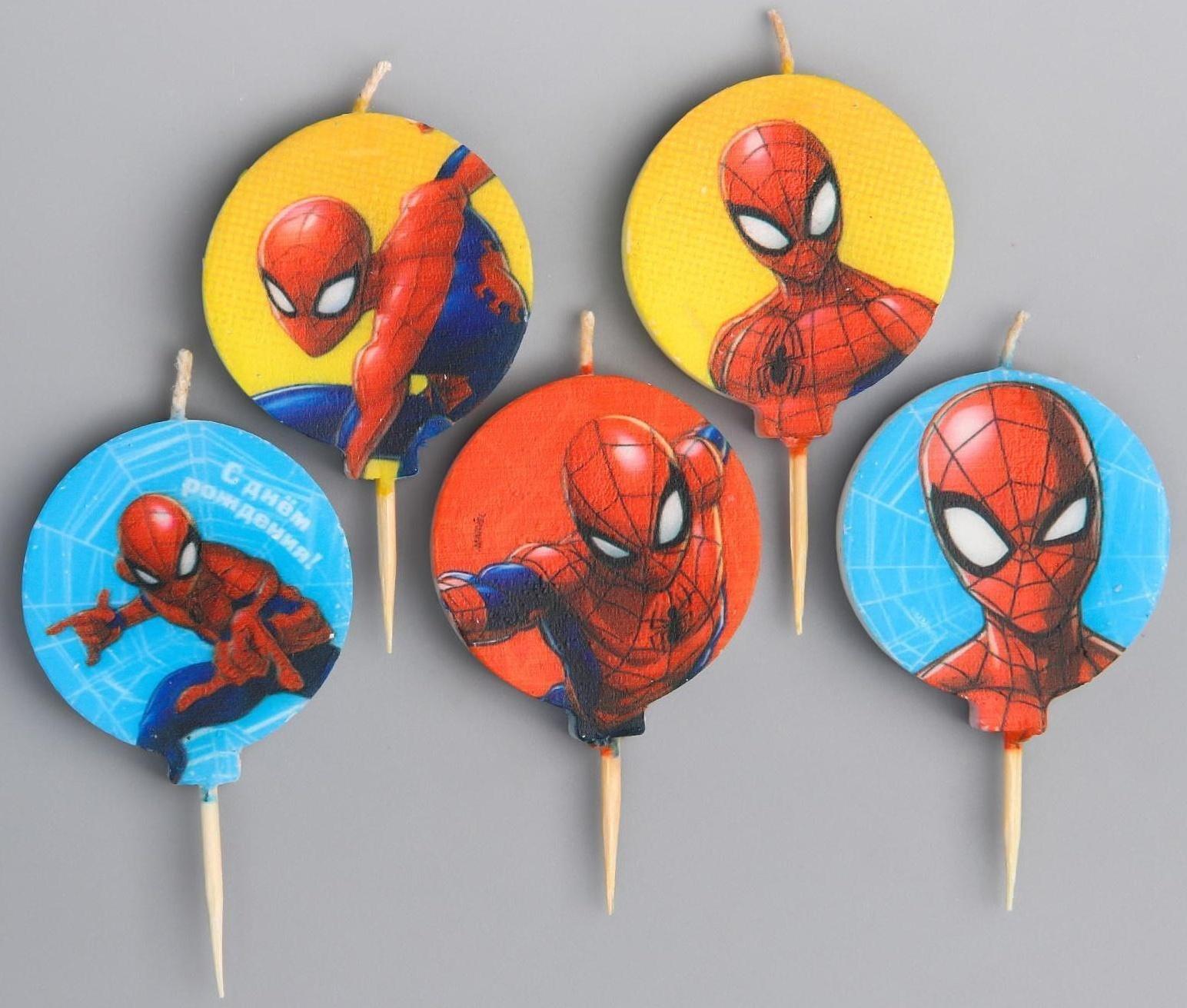 Свеча в торт набор, Человек-паук