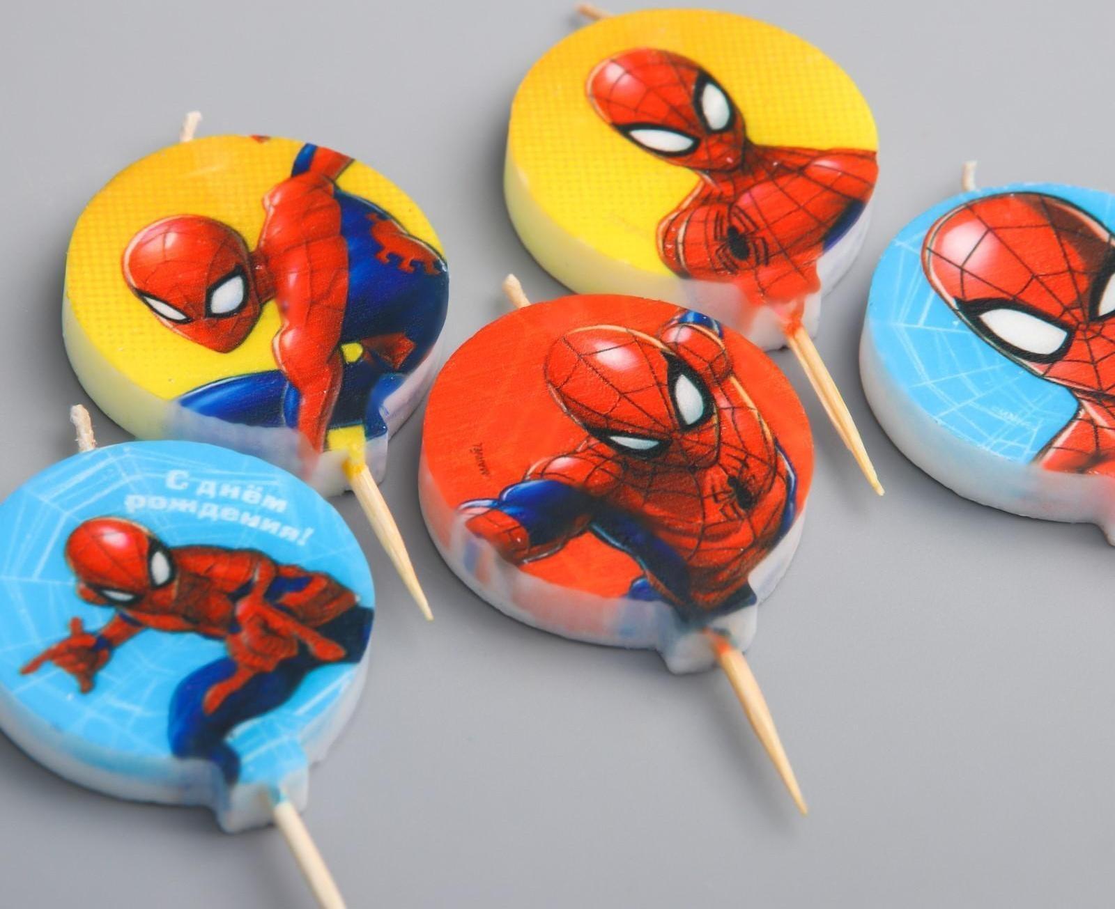 Свеча в торт набор, Человек-паук