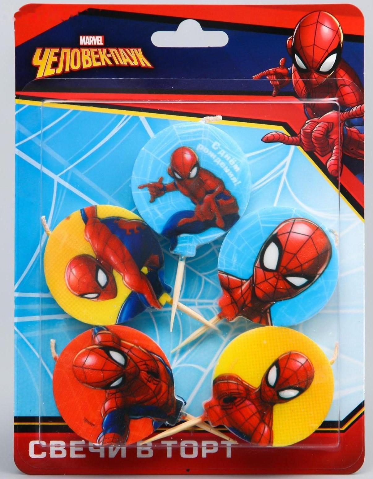 Свеча в торт набор, Человек-паук