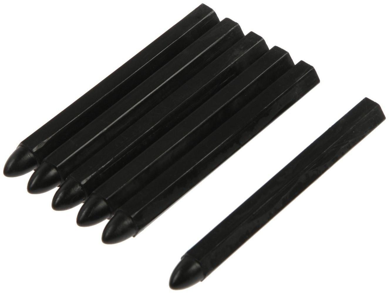 Мелки разметочные MATRIX, 120 мм, восковые, черные, в упаковке 6шт.