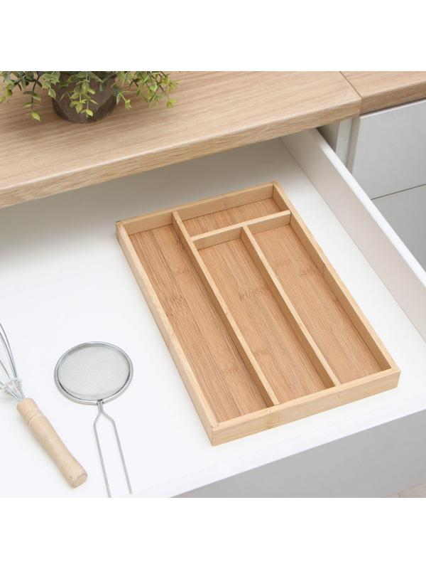 Сушилка для столовых приборов «Бамбуковый лес», 33,5×22×3 см, 4 ячейки