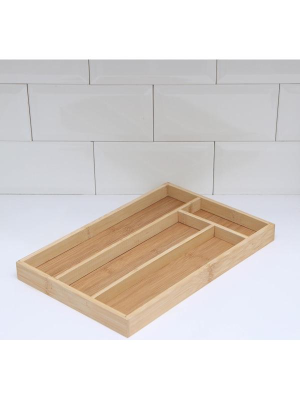 Сушилка для столовых приборов «Бамбуковый лес», 33,5×22×3 см, 4 ячейки