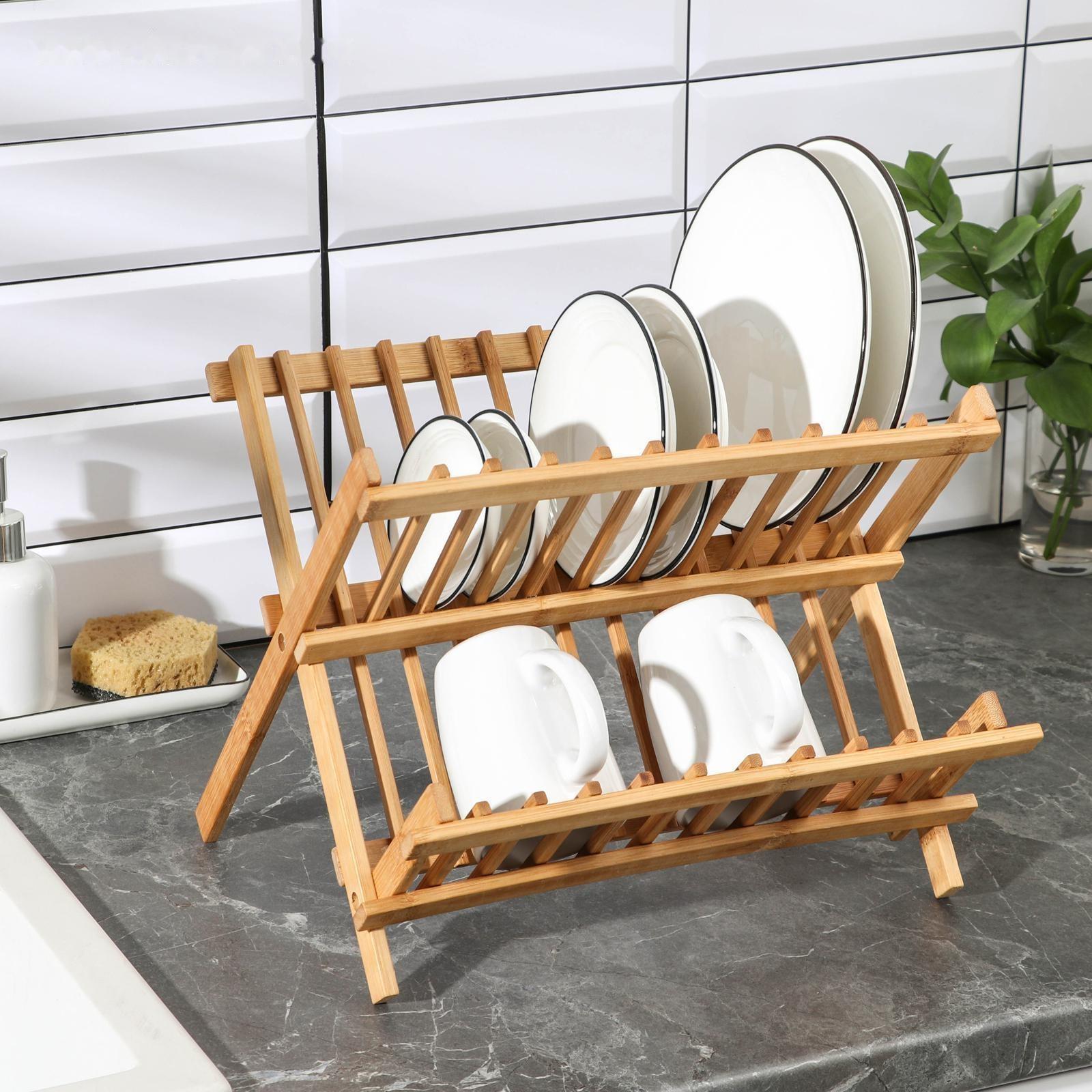 Сушилка для посуды «Бамбуковый лес», 32,5×25,5 см, 2 яруса