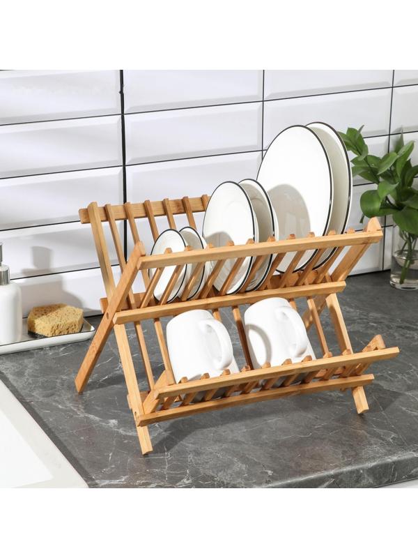 Сушилка для посуды «Бамбуковый лес», 32,5×25,5 см, 2 яруса
