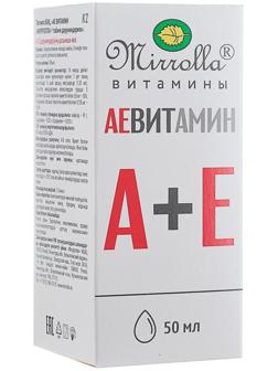 Пищевая добавка Mirrolla «АЕ ВИТамин» с природными витаминами, 50 мл