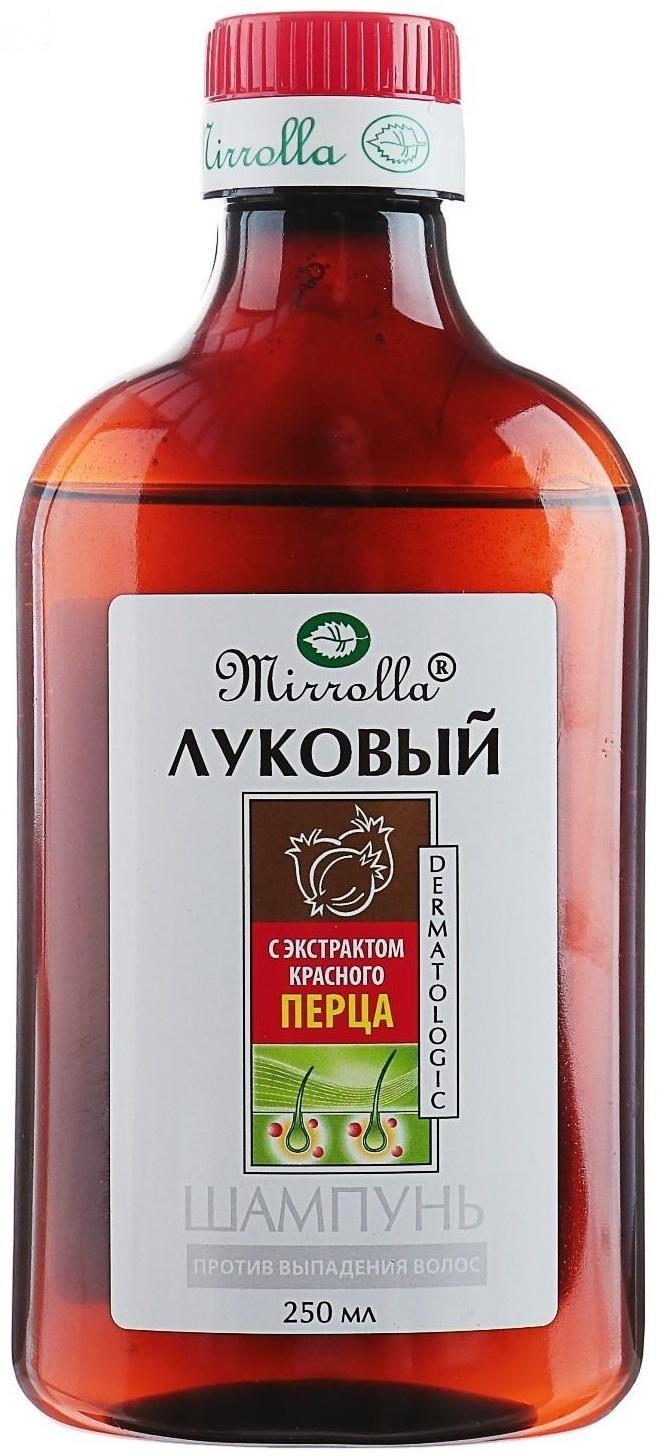 Шампунь луковый Mirrolla с экстрактом красного перца, 250 мл