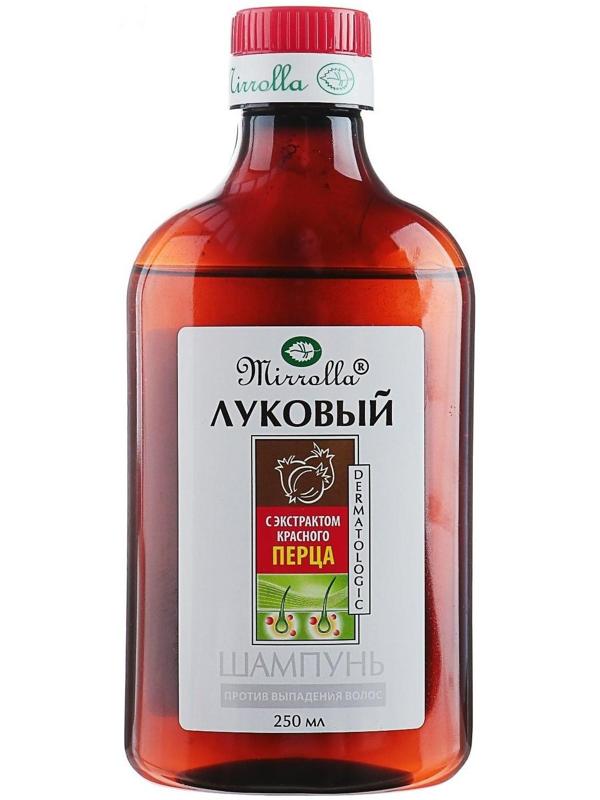 Шампунь луковый Mirrolla с экстрактом красного перца, 250 мл