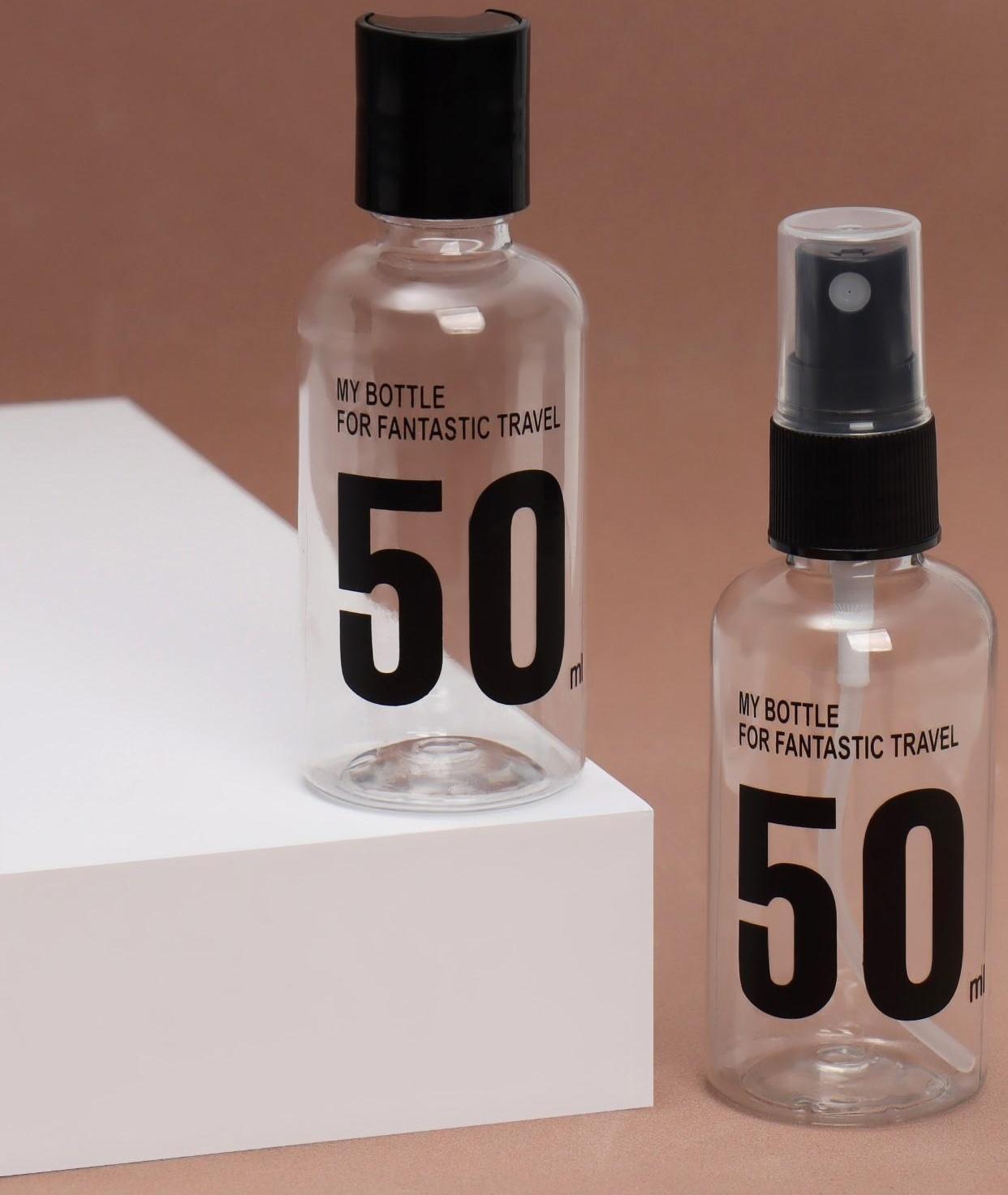 Набор для хранения, 2 предмета, цвет чёрный/прозрачный