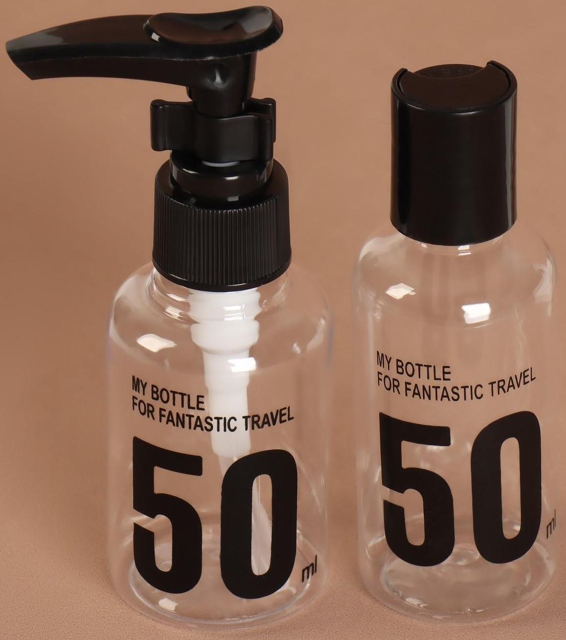 Набор для хранения, 2 предмета, цвет прозрачный/чёрный