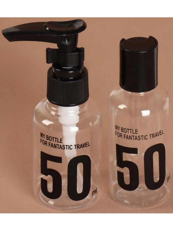 Набор для хранения, 2 предмета, цвет прозрачный/чёрный