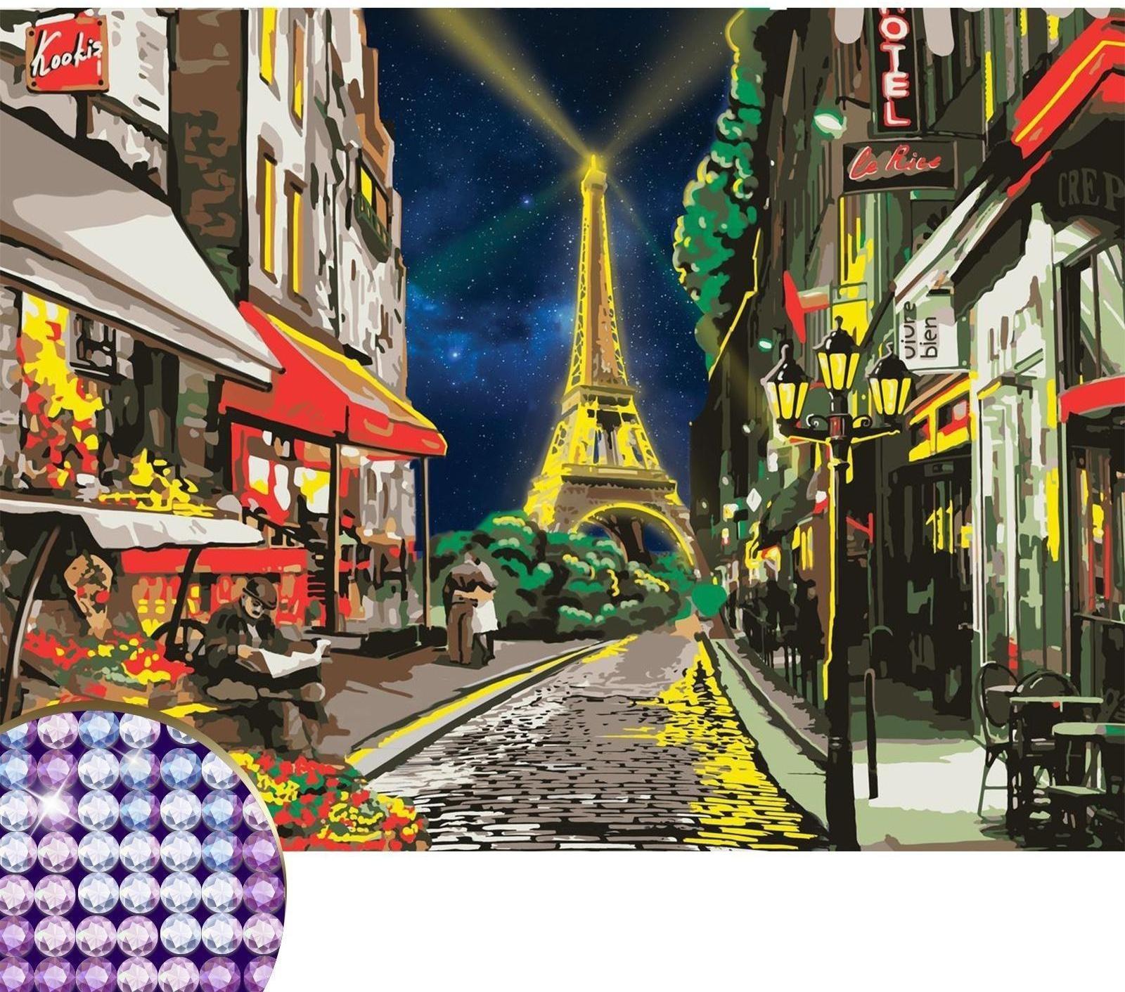 Алмазная мозаика с частичным заполнением «Париж», 30 х 40 см, холст, ёмкость. Набор для творчества