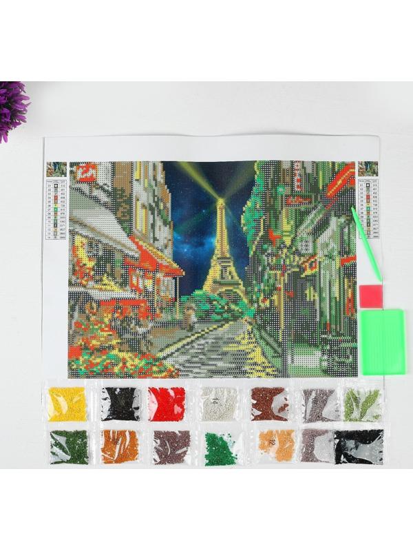 Алмазная мозаика с частичным заполнением «Париж», 30 х 40 см, холст, ёмкость. Набор для творчества