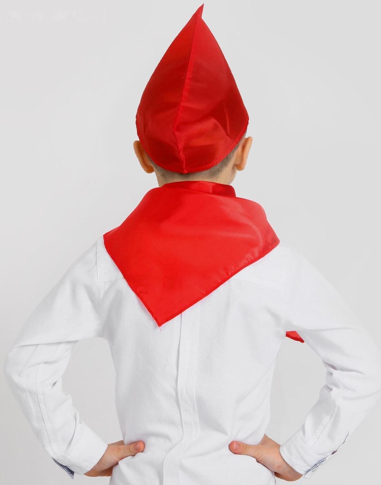 Набор пионера: галстук, пилотка, цвет красный