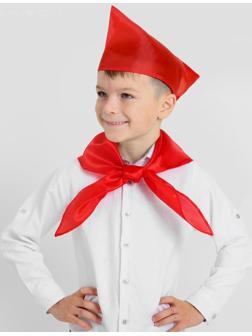 Набор пионера: галстук, пилотка, цвет красный