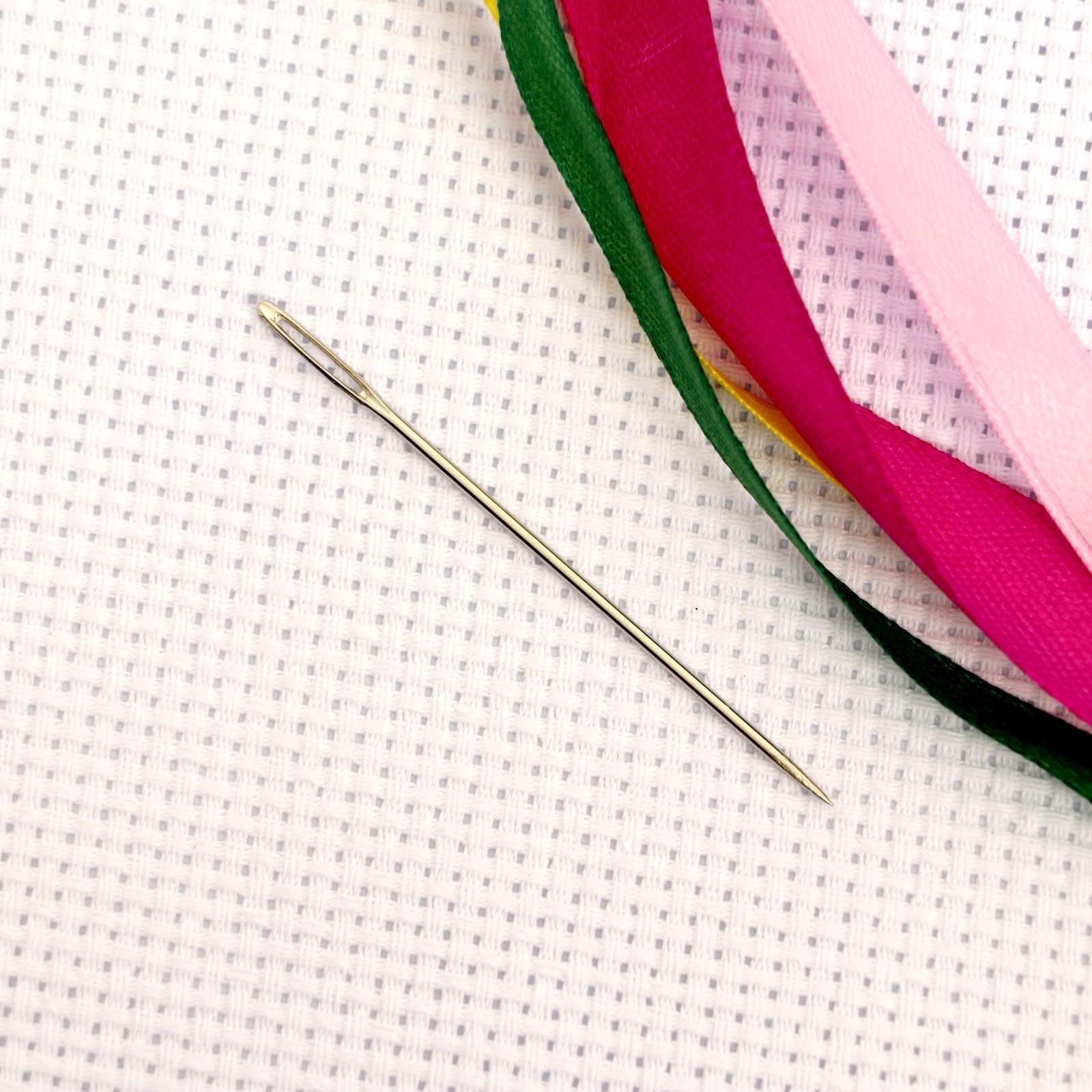 Вышивка лентами на канве «Анютины глазки». Набор для творчества